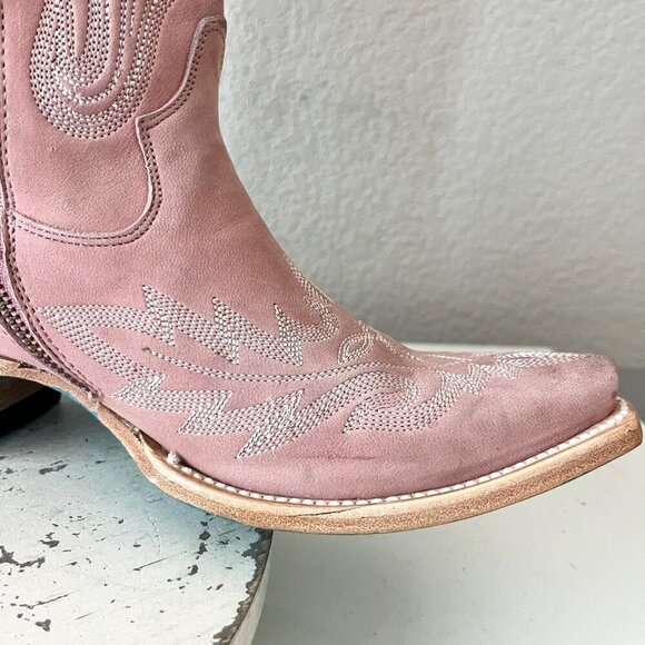 Lane LEXINGTON Over the Knee Womens Cowboy Boots 7 Pink Western Cowgirl Lace up - Picture 11 of 15